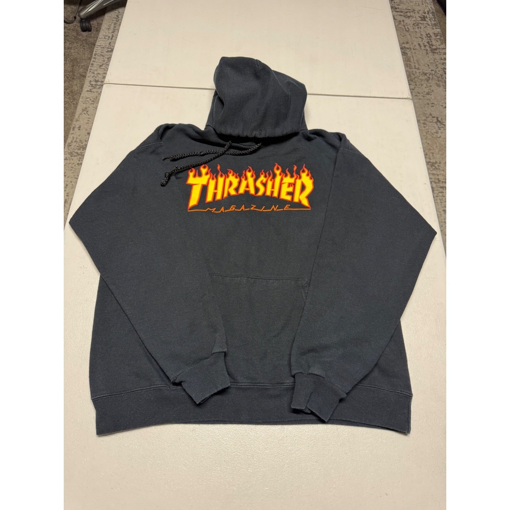 TRASHER MENS BLACK HOODIE SIZE MEDIUM
